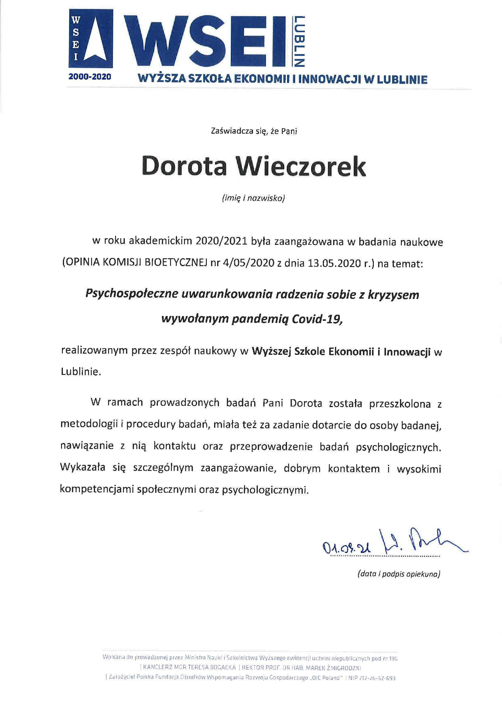 Certyfikat-BADANIA-COVID